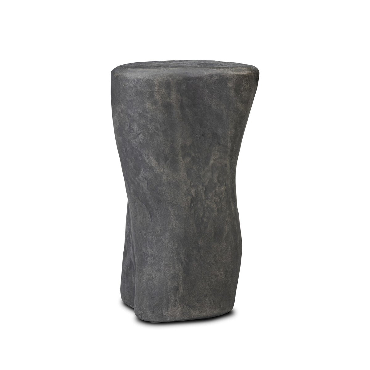 Bomba Tall End Table - Textured Black Concrete