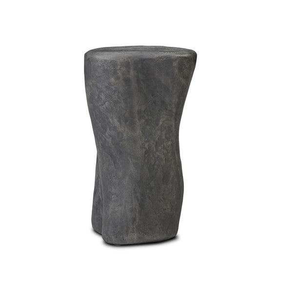 Bomba Tall End Table - Textured Black Concrete