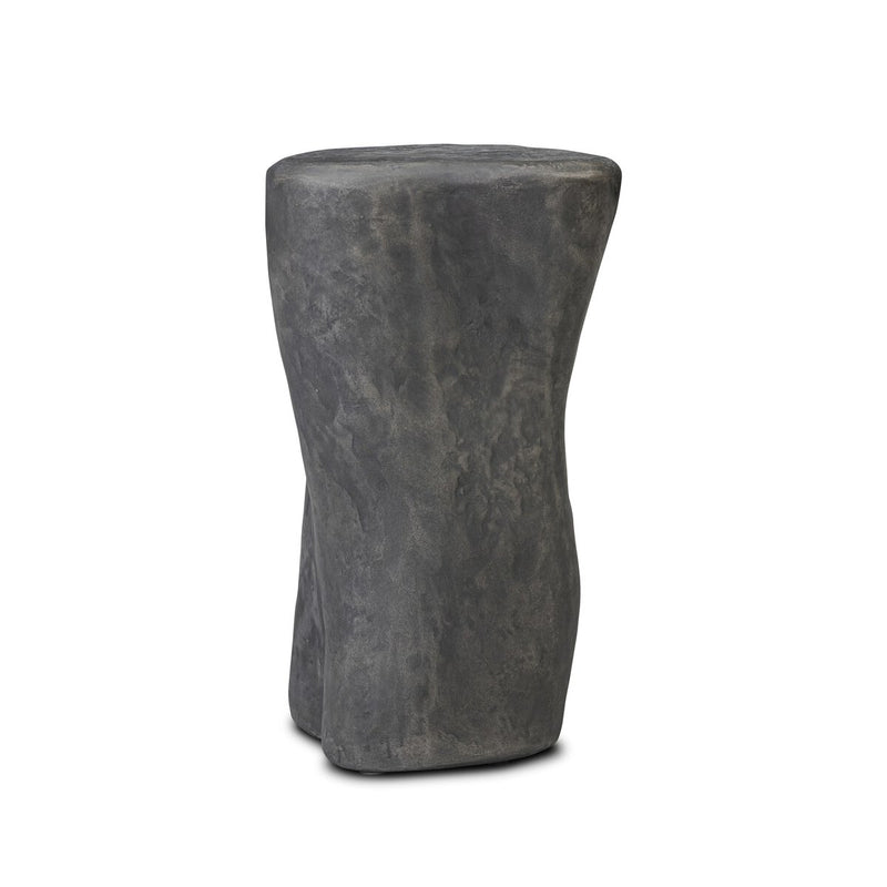 Bomba Tall End Table - Textured Black Concrete