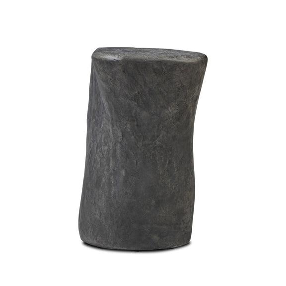 Bomba Tall End Table - Textured Black Concrete