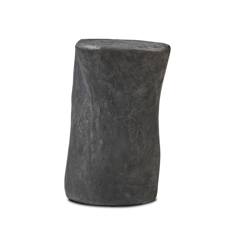 Bomba Tall End Table - Textured Black Concrete