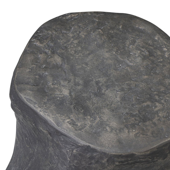 Bomba Small End Table - Textured Black Concrete