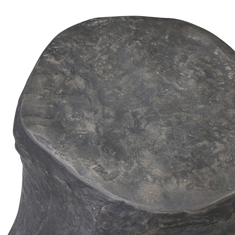 Bomba Small End Table - Textured Black Concrete