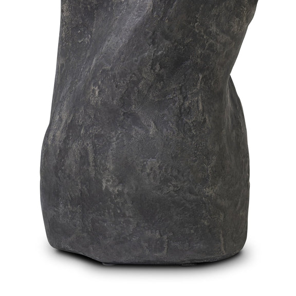 Bomba Small End Table - Textured Black Concrete