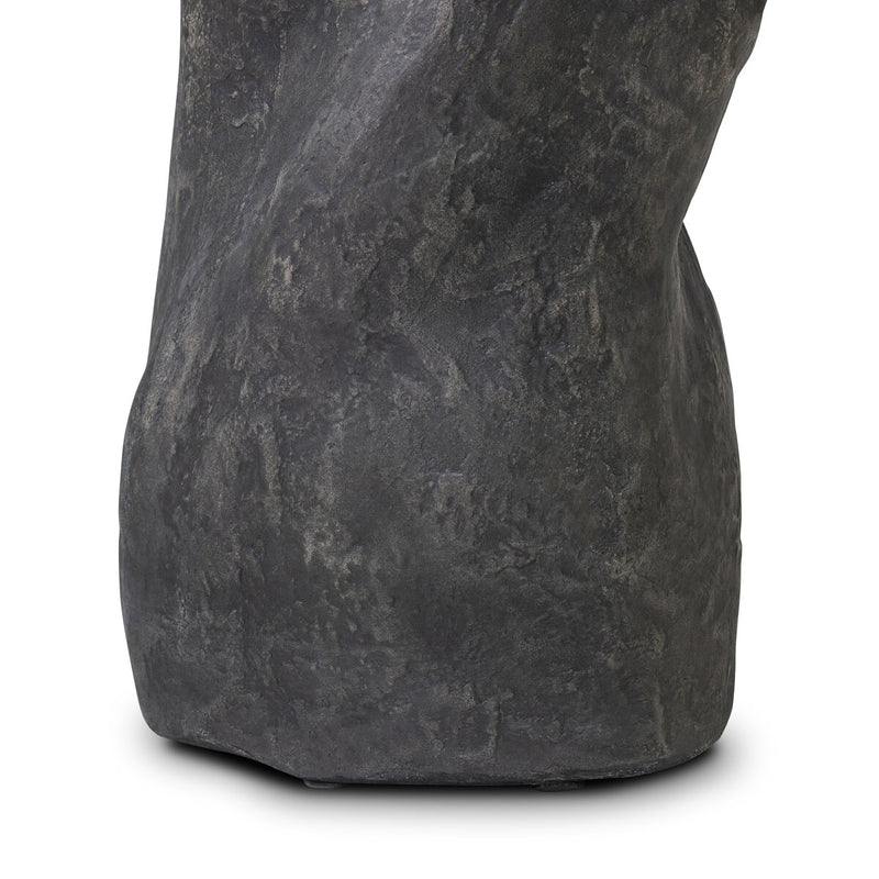Bomba Small End Table - Textured Black Concrete