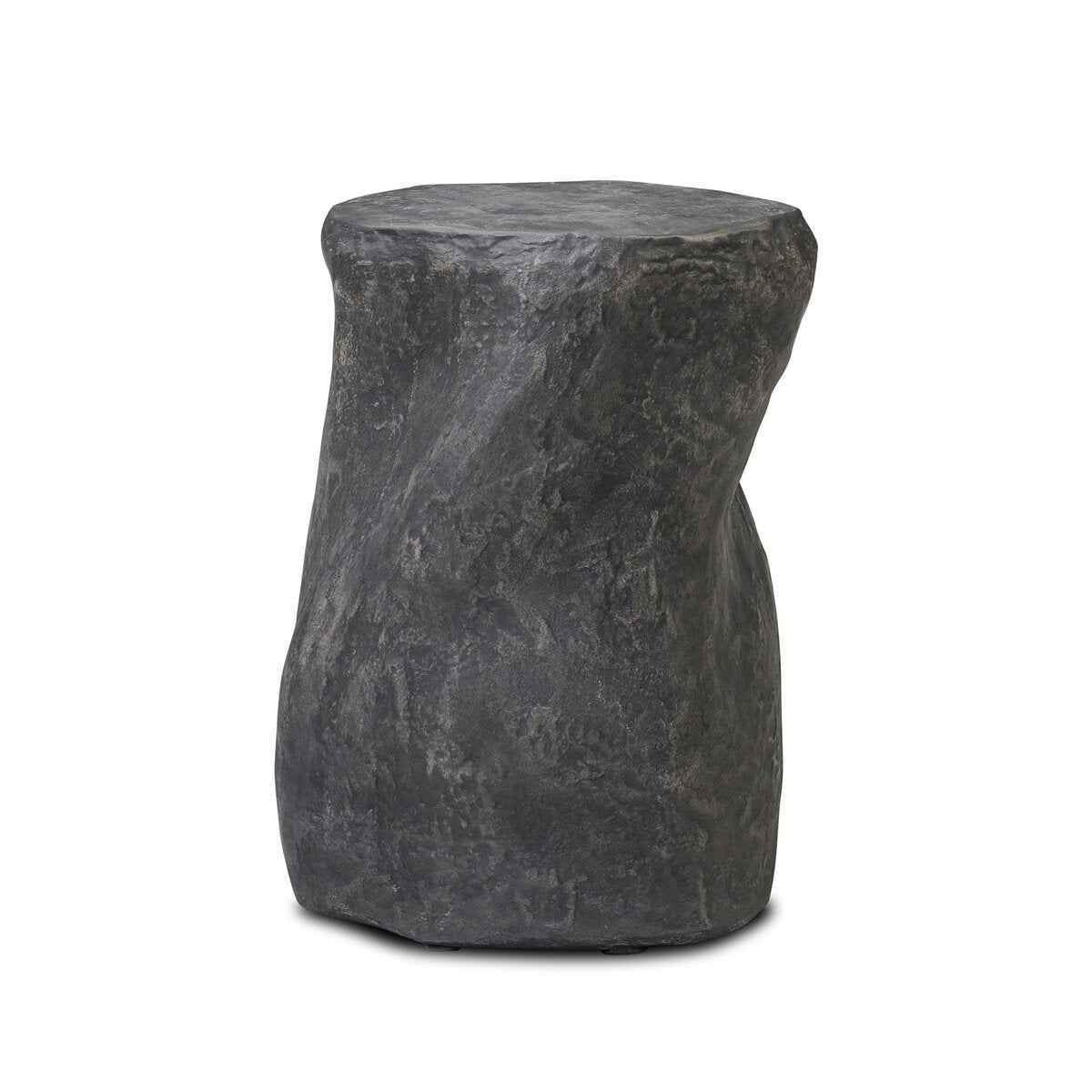Bomba Small End Table - Textured Black Concrete