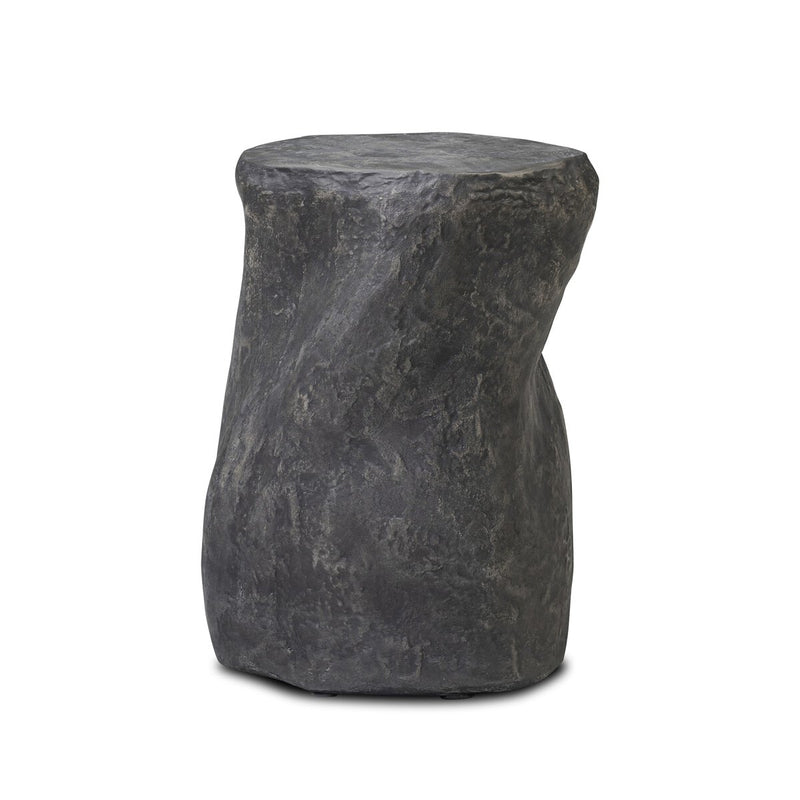 Bomba Small End Table - Textured Black Concrete