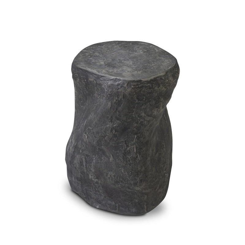 Bomba Small End Table - Textured Black Concrete