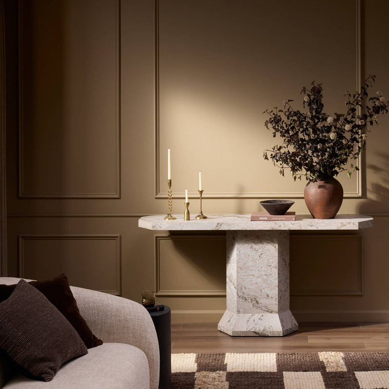 Argos Console Table - Sand Marble