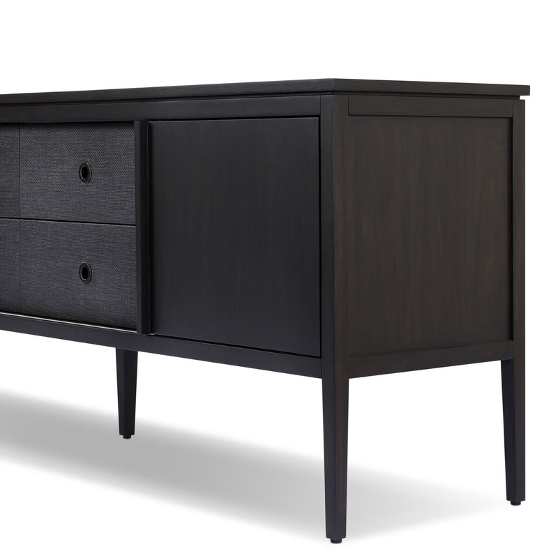 Dawn Media Console - Black Raffia