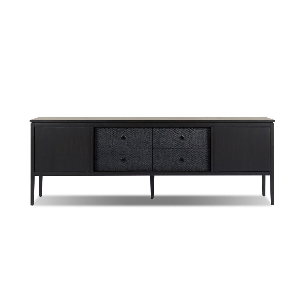 Dawn Media Console - Black Raffia