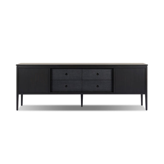 Dawn Media Console - Black Raffia