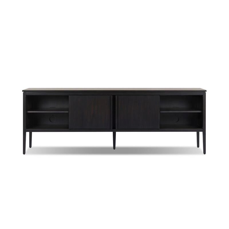 Dawn Media Console - Black Raffia