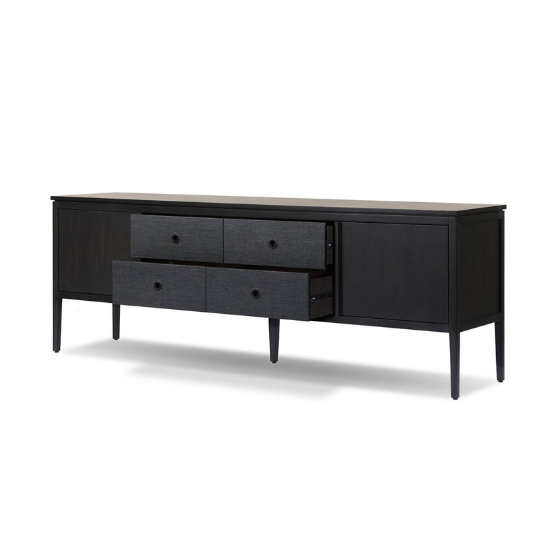 Dawn Media Console - Black Raffia