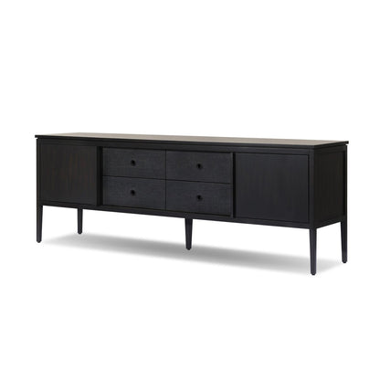 Dawn Media Console - Black Raffia