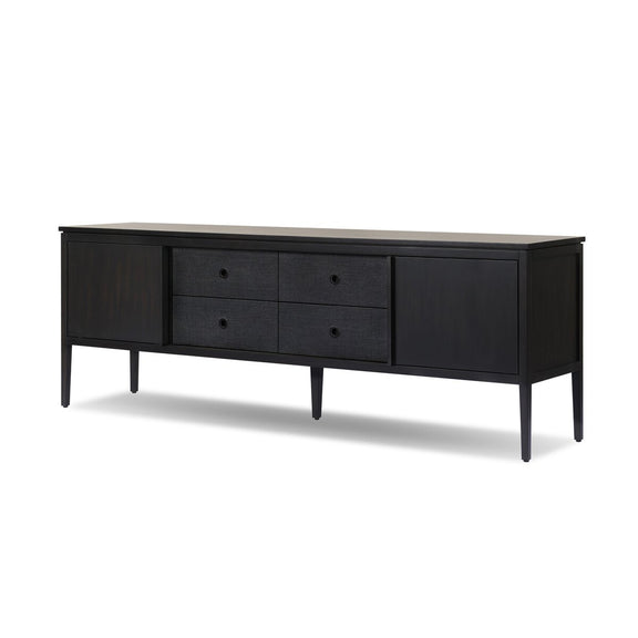Dawn Media Console - Black Raffia