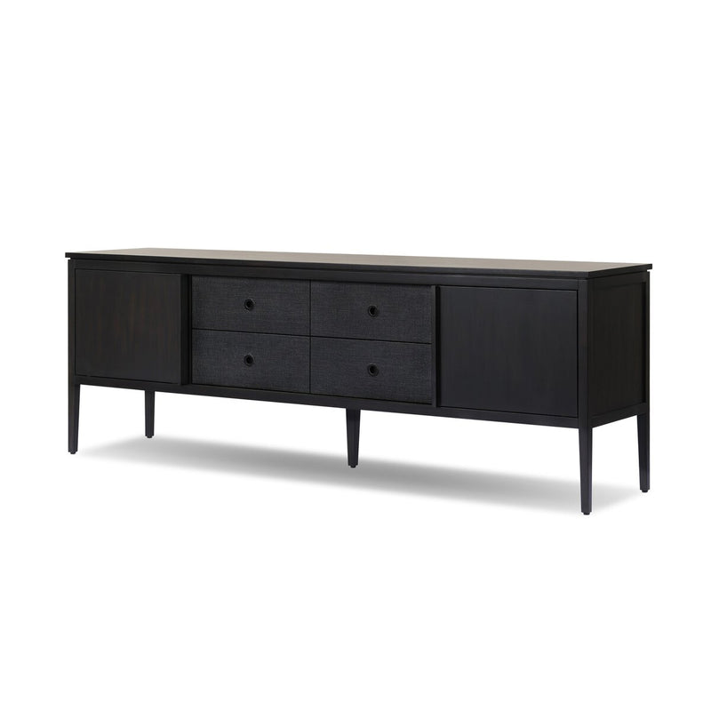 Dawn Media Console - Black Raffia