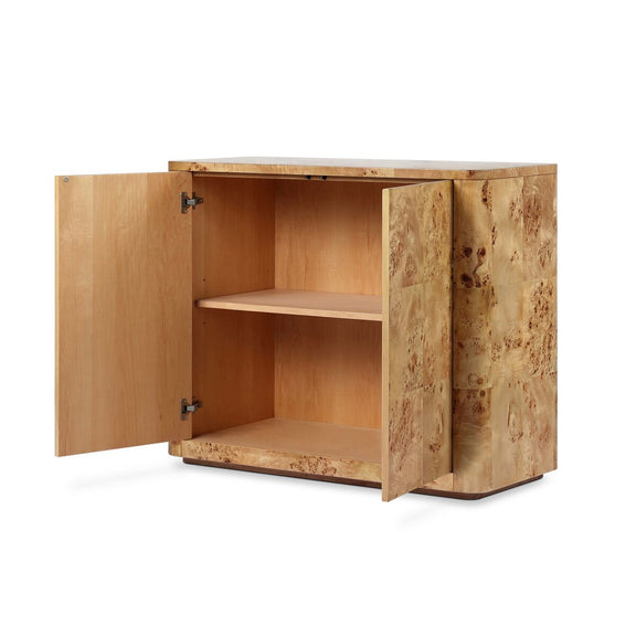 Mullins Small Cabinet - Natural Mappa Burl