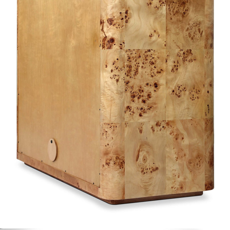 Mullins Small Cabinet - Natural Mappa Burl