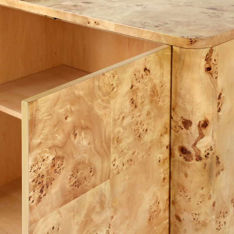 Mullins Small Cabinet - Natural Mappa Burl