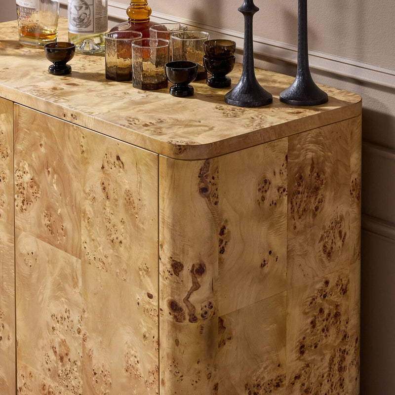 Mullins Small Cabinet - Natural Mappa Burl
