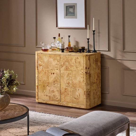 Mullins Small Cabinet - Natural Mappa Burl