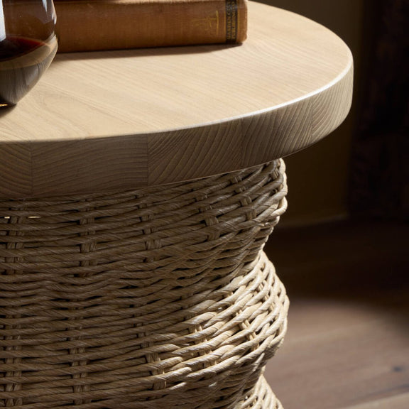 Brailey End Table - Smoked Natural Sungkai