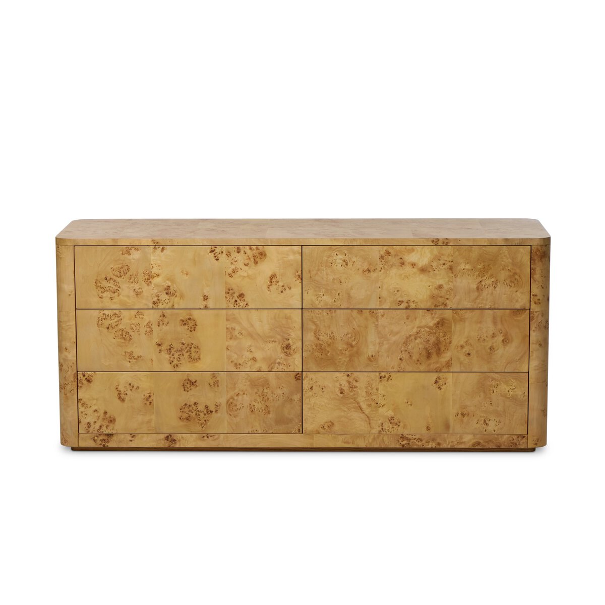 Mullins 6 Drawer Dresser - Natural Mappa Burl