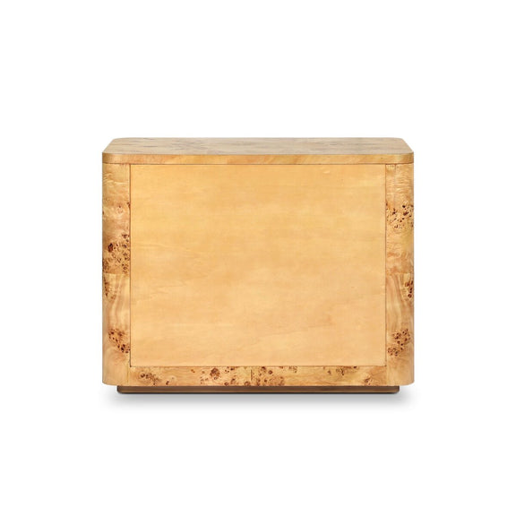 Mullins Nightstand - Natural Mappa Burl