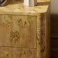 Mullins Nightstand - Natural Mappa Burl