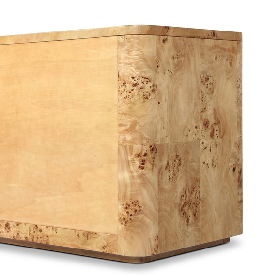 Mullins Nightstand - Natural Mappa Burl