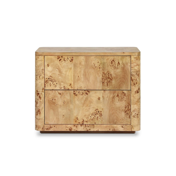 Mullins Nightstand - Natural Mappa Burl