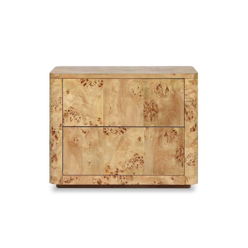Mullins Nightstand - Natural Mappa Burl