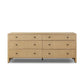 Hazel 6 Drawer Dresser - Light Wash Oak
