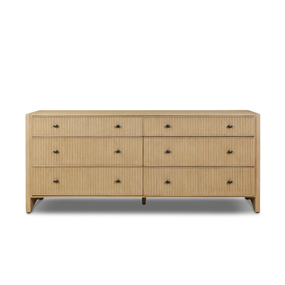 Hazel 6 Drawer Dresser - Light Wash Oak