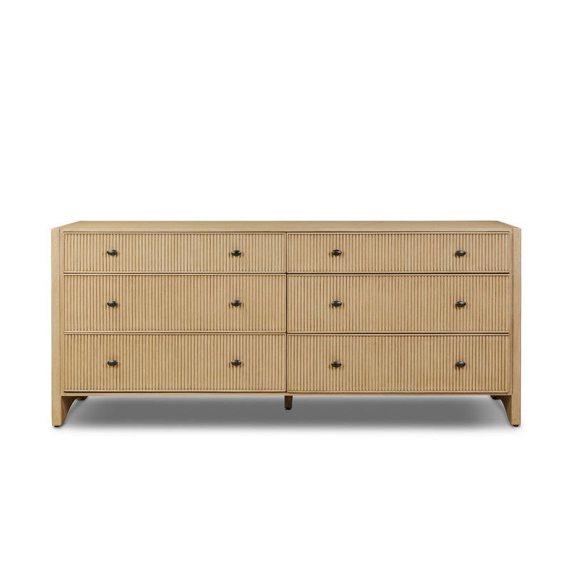 Hazel 6 Drawer Dresser - Light Wash Oak