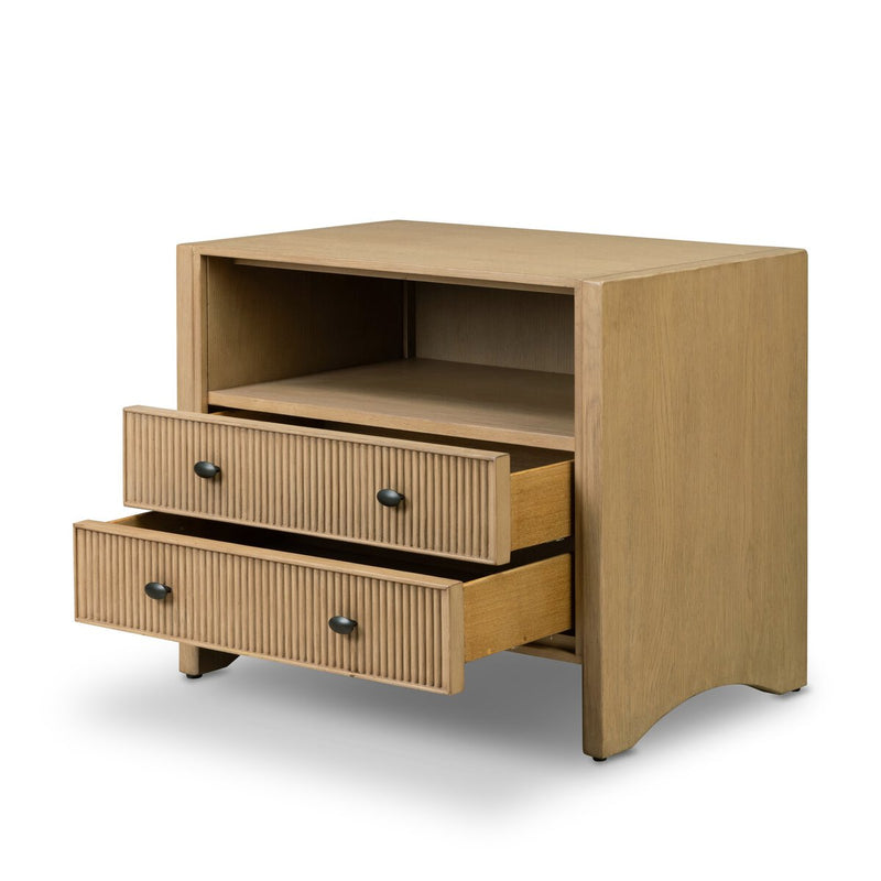 Hazel Nightstand - Light Wash Oak Veneer