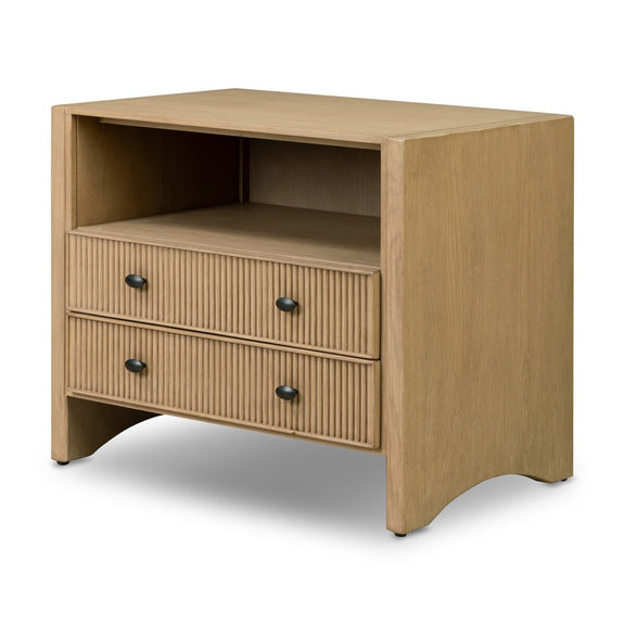 Hazel Nightstand - Light Wash Oak Veneer