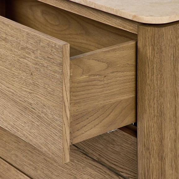 Raleigh 6 Drawer Dresser - Worn Oak Veneer