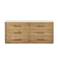 Raleigh 6 Drawer Dresser - Worn Oak Veneer