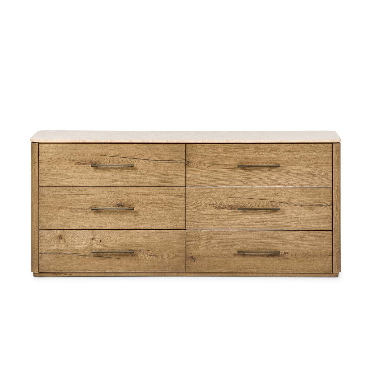 Raleigh 6 Drawer Dresser - Worn Oak Veneer