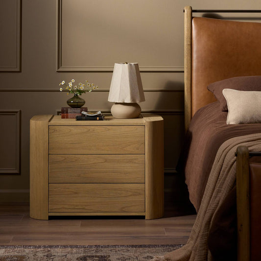 Radius Nightstand - Light Blonde Sungkai Veneer