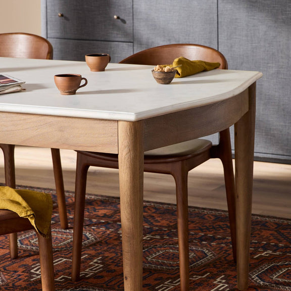 Lison Dining Table - White Marble