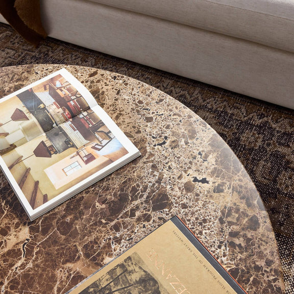 Pavlo Coffee Table - Brown Marble