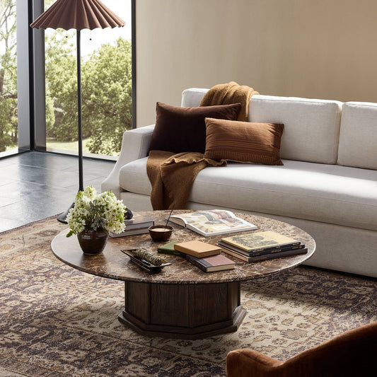 Pavlo Coffee Table - Brown Marble