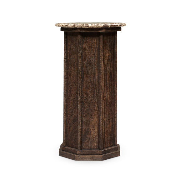 Pavlo End Table - Brown Marble
