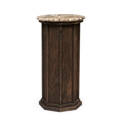 Pavlo End Table - Brown Marble