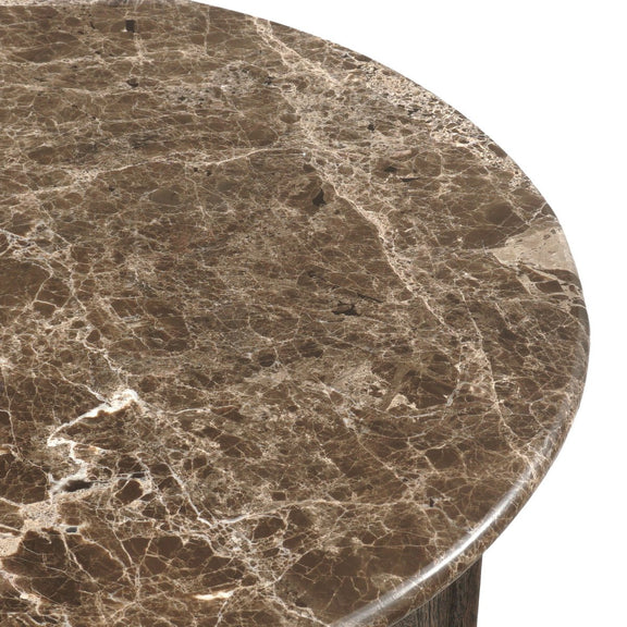 Pavlo Cabinet End Table - Brown Marble