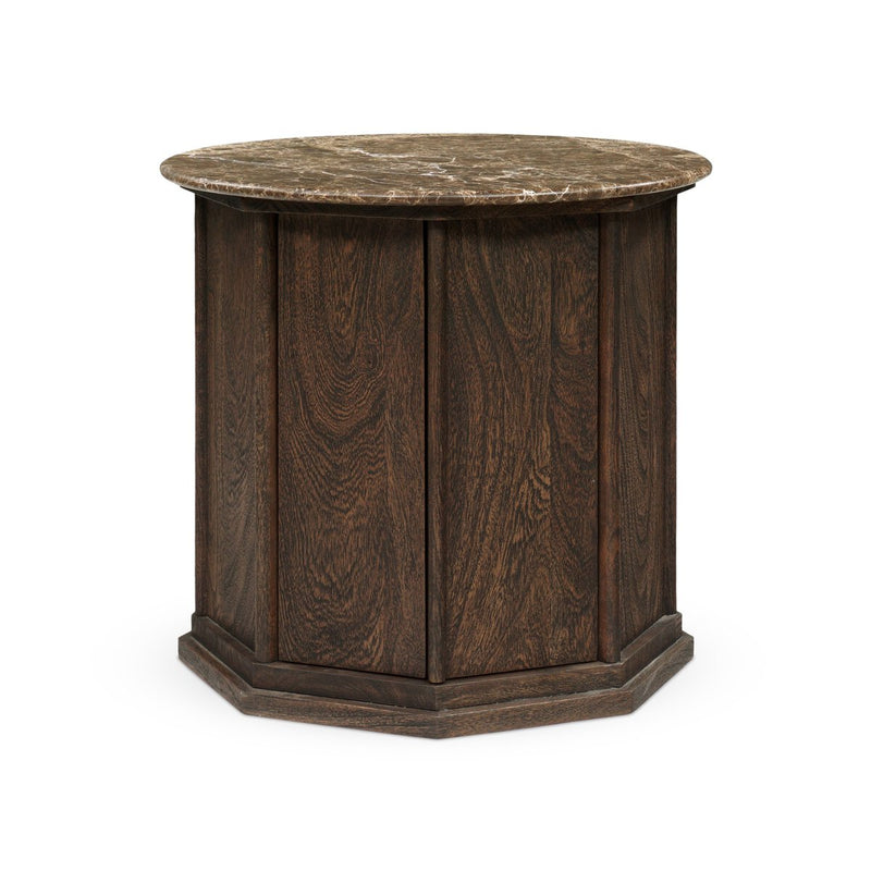 Pavlo Cabinet End Table - Brown Marble