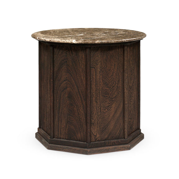 Pavlo Cabinet End Table - Brown Marble